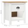 Voir la diapositive 6 : VIDAXL Tables de chevet 2 pcs Hill 46x35x49,5 cm Bois de pin solide