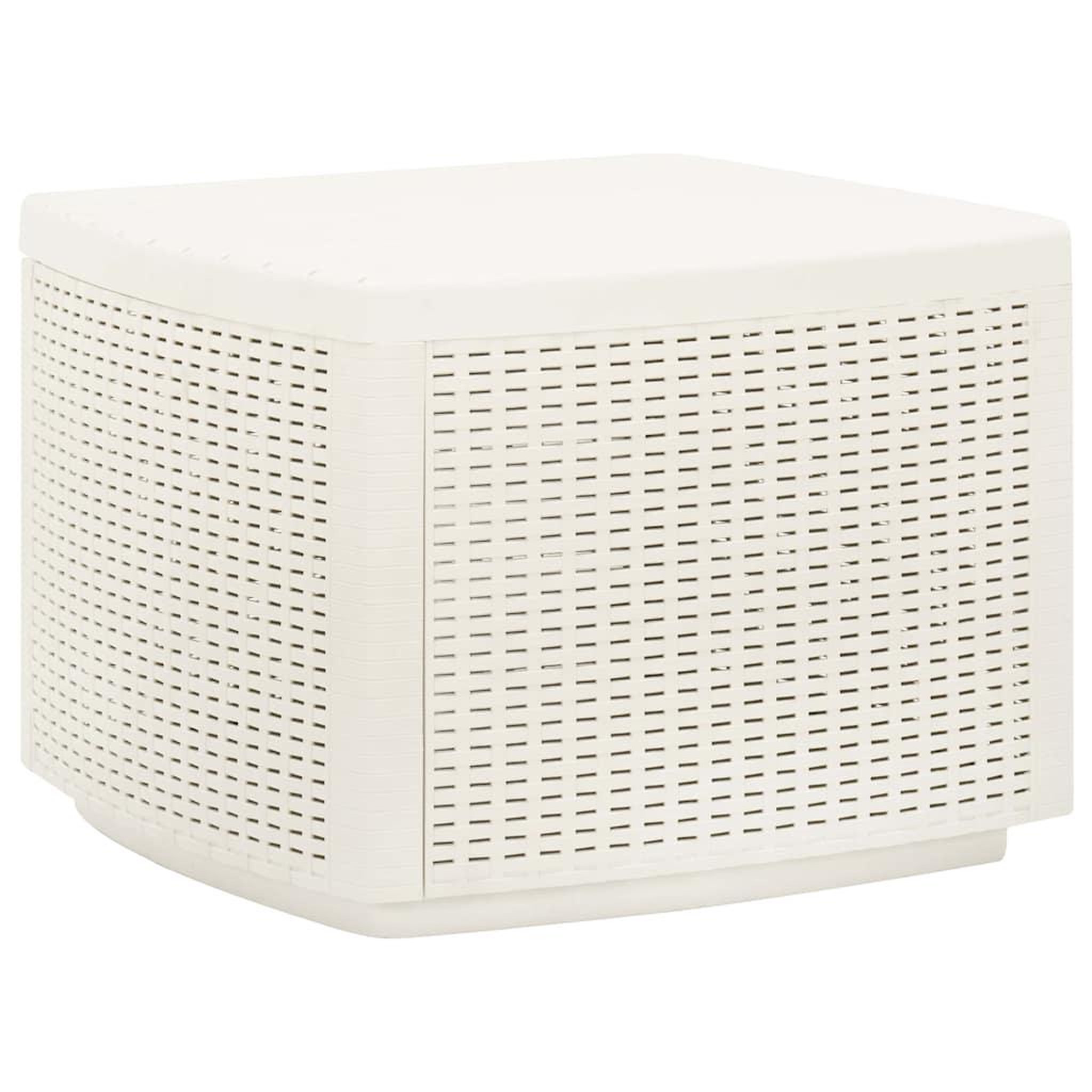 VIDAXL Table de jardin blanc 53x53x40 cm plastique