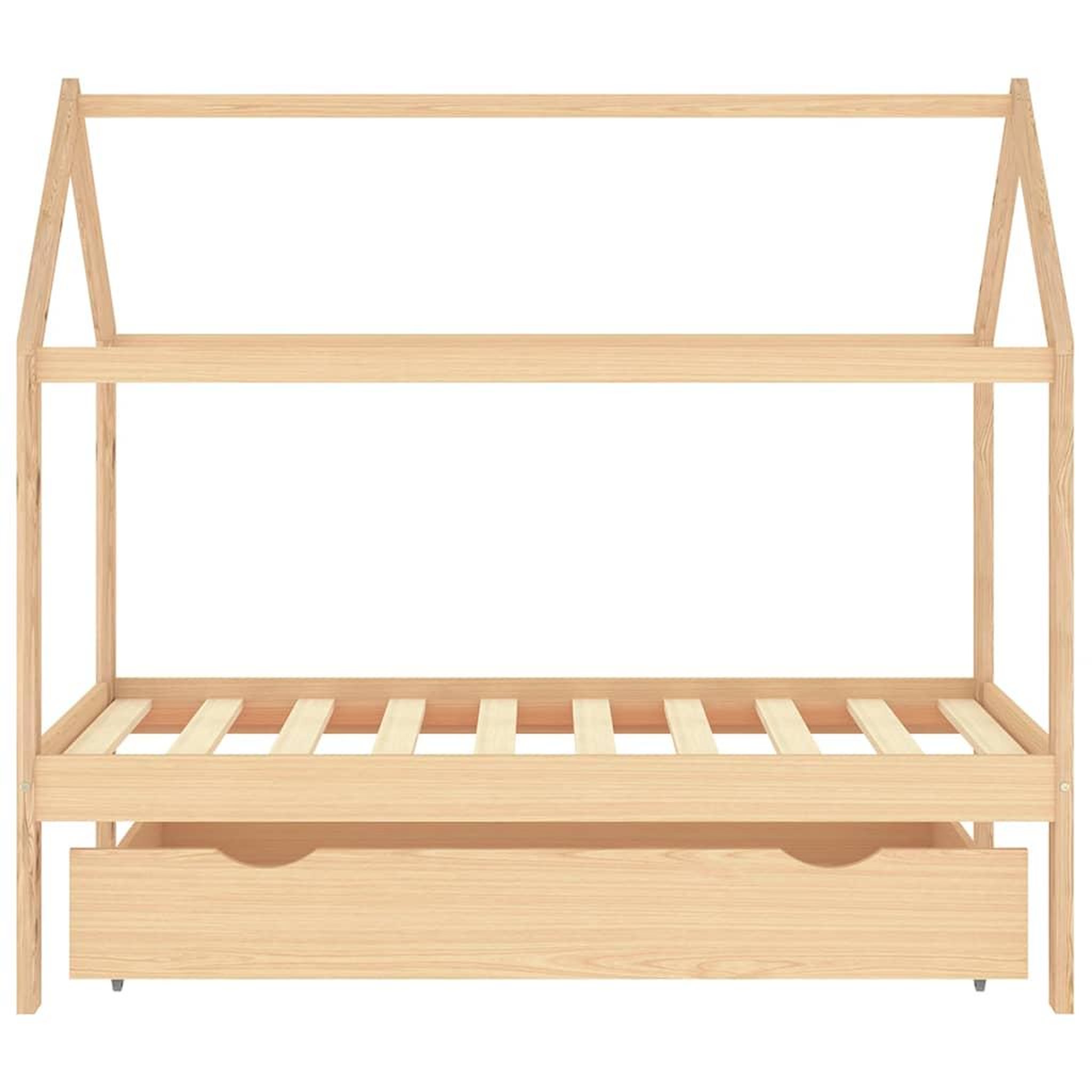 Voir la diapositive 3 : VIDAXL Cadre de lit pour enfant et un tiroir bois pin massif 80x160 cm