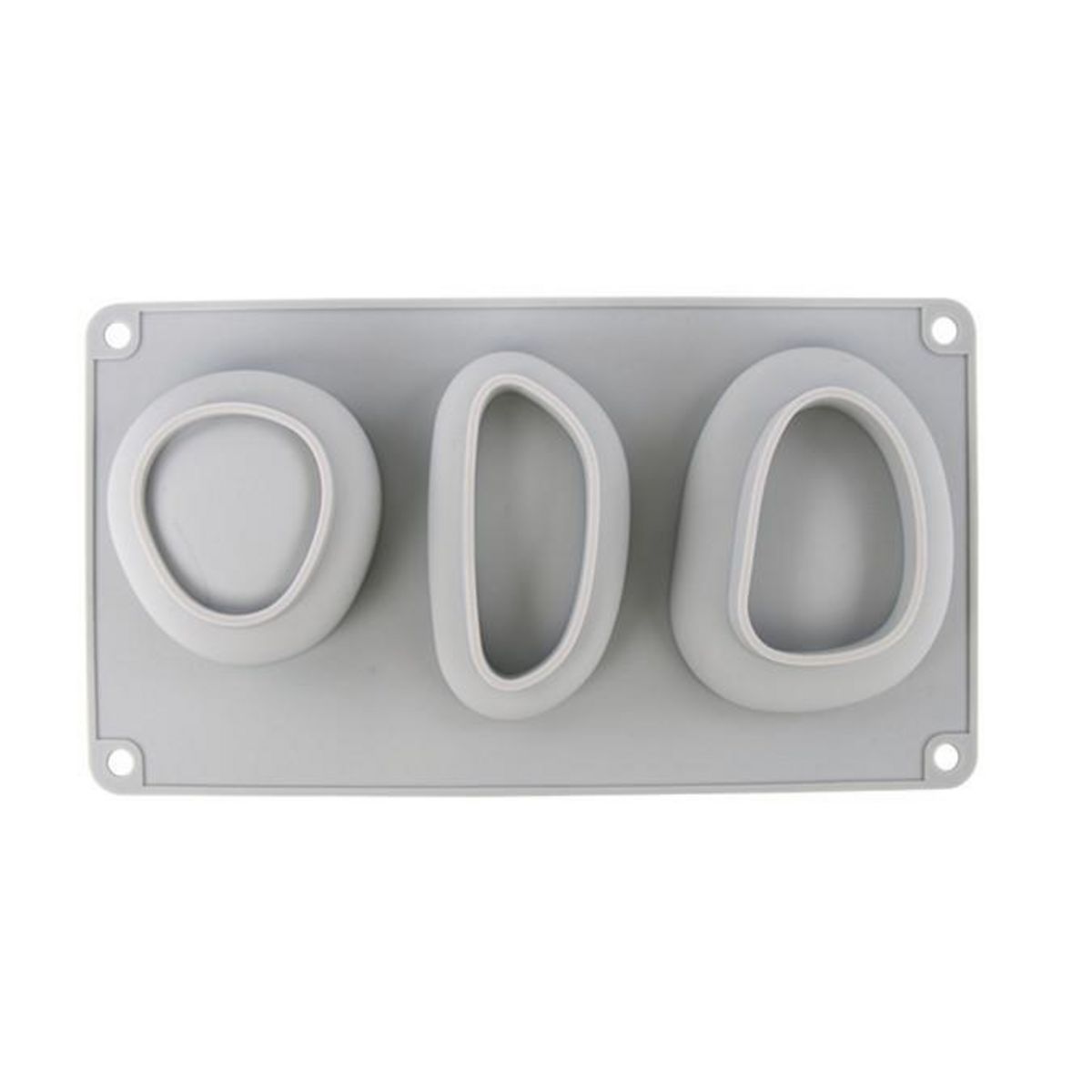 Rayher Moule en silicone 3 cailloux et galets 14,5 x 26 x 3,5 cm