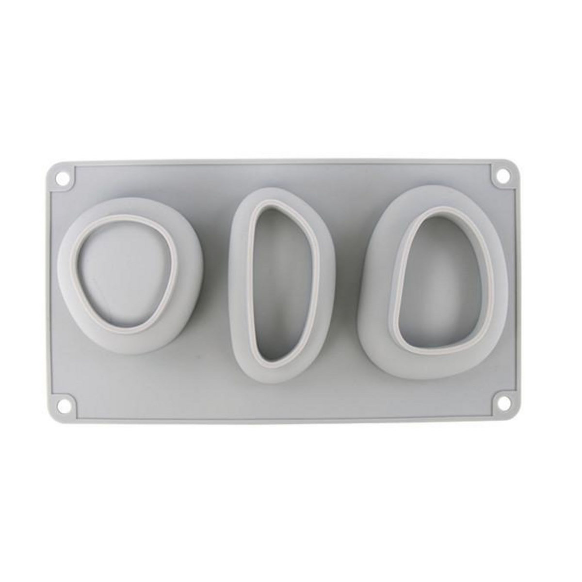 Rayher Moule en silicone 3 cailloux et galets 14,5 x 26 x 3,5 cm