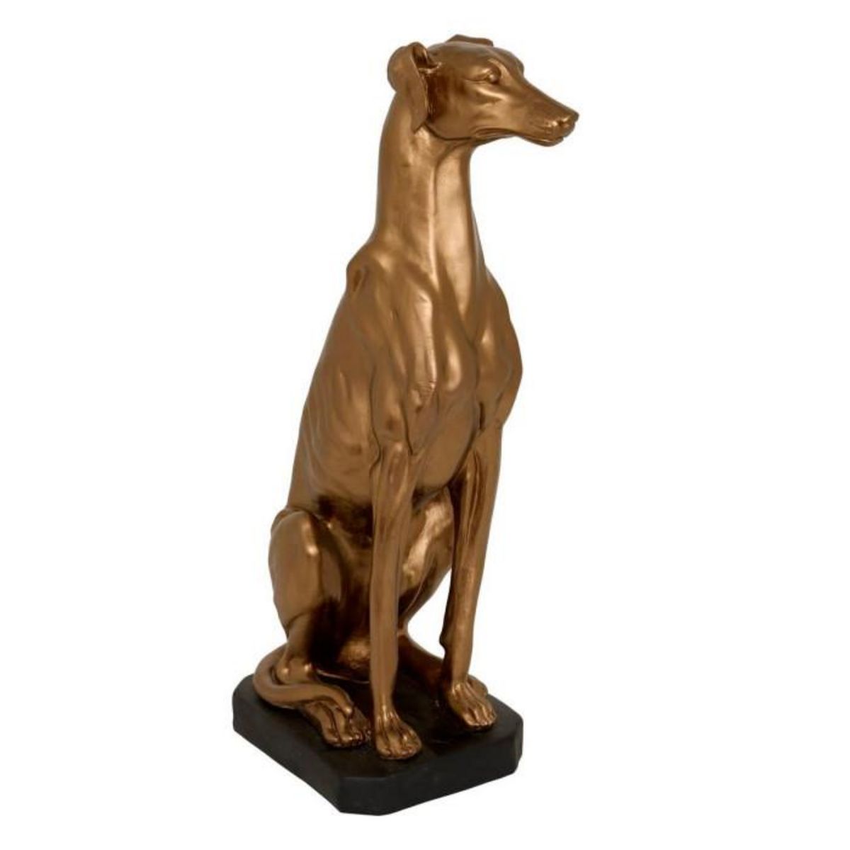 ATMOSPHERA Statue Déco Chien  Lévrier  66cm Bronze