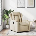 VIDAXL Fauteuil inclinable Creme Tissu