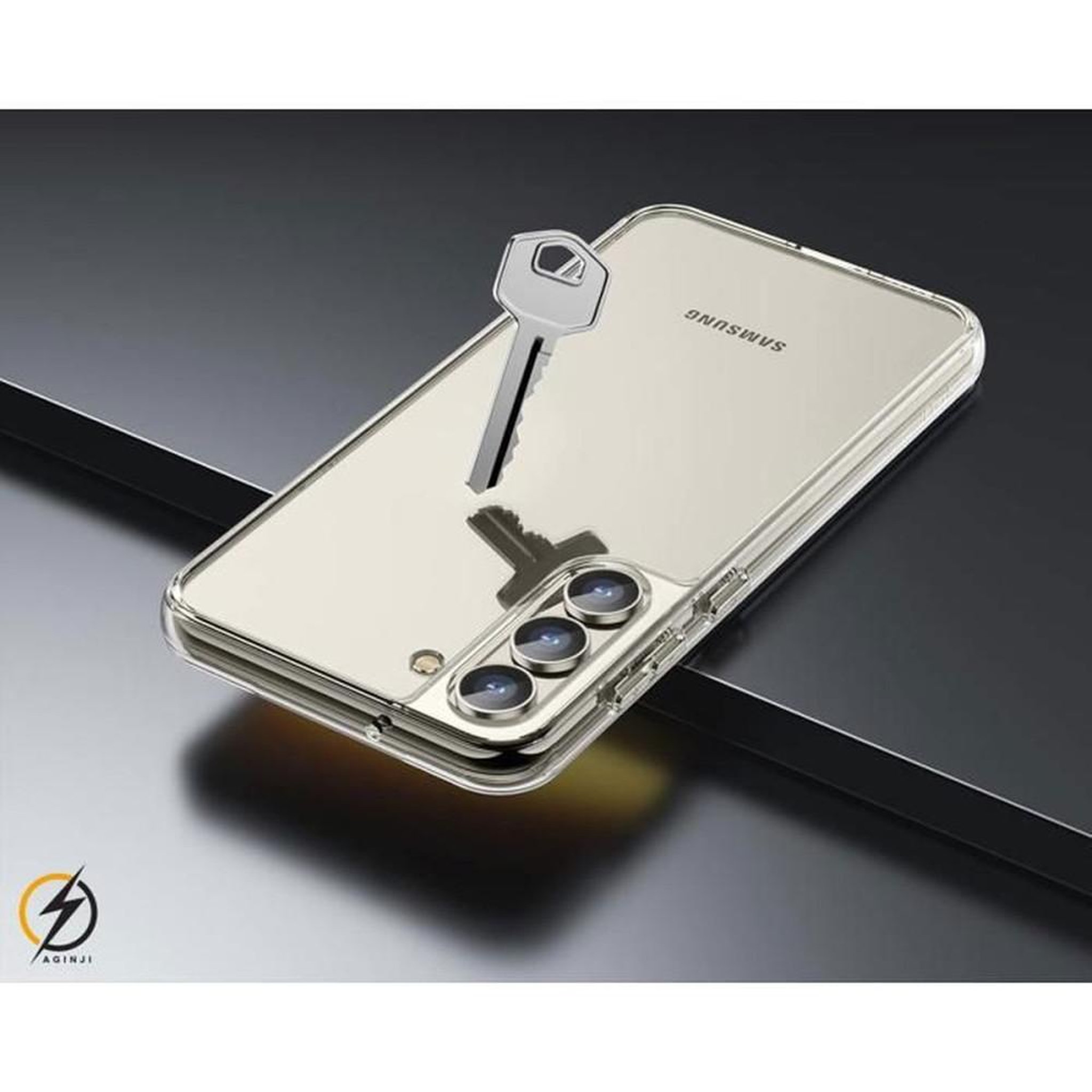 Voir la diapositive 3 : Coque de protection transparente pour Samsung Galaxy S23 5G 6,1 po, bumper TPU et dos PC dur anti-choc anti-rayures anti-jaunissement