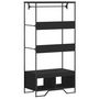 Voir la diapositive 6 : VIDAXL Armoire noir 90x50x180 cm bois d'ingénierie