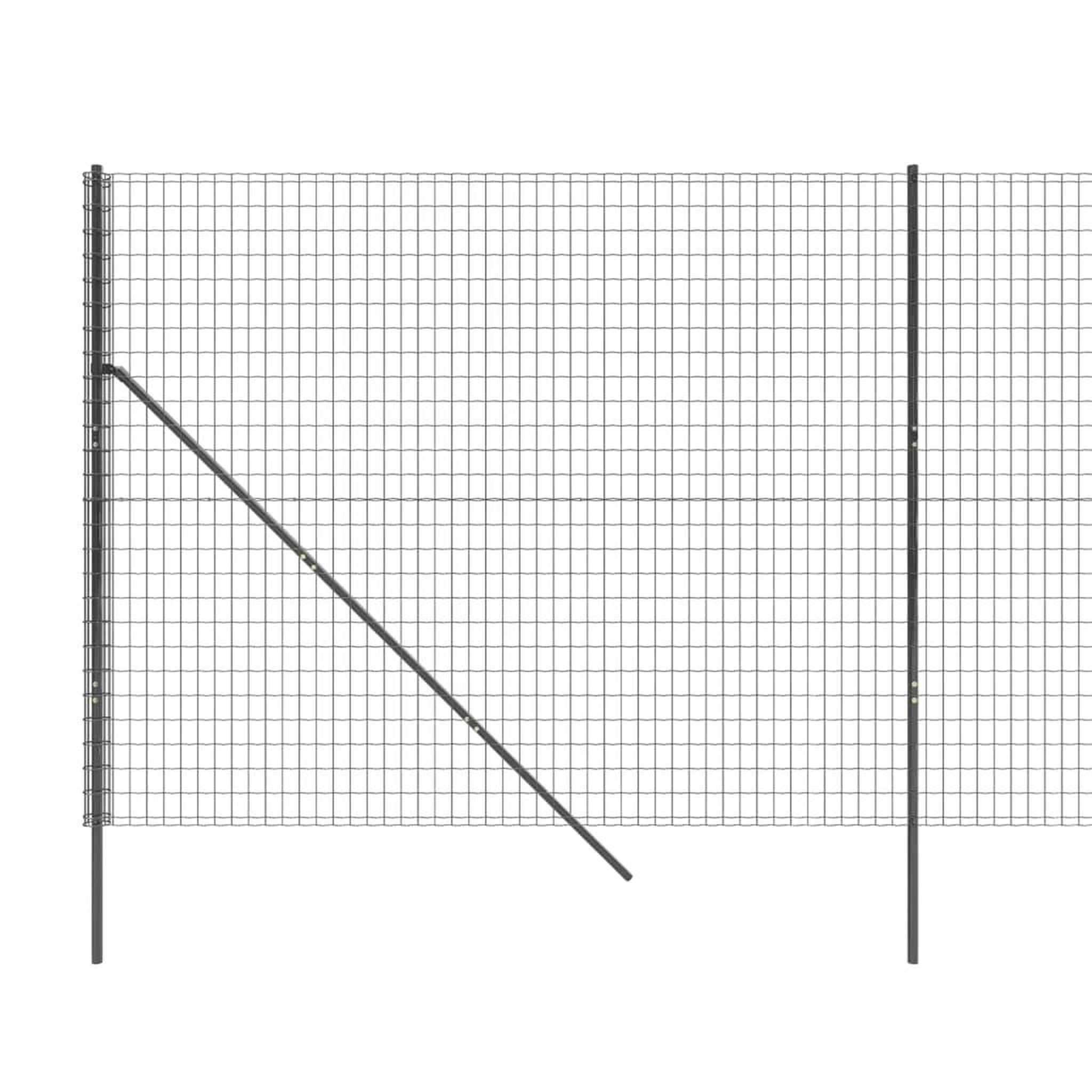 Voir la diapositive 4 : VIDAXL Cloture en treillis metallique anthracite 2,2x10 m