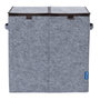 Voir la diapositive 2 : Wenko Double panier à linge en feutrine Scandi - L. 52 x H. 54 cm - Gris
