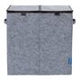Voir la diapositive 2 : Wenko Double panier à linge en feutrine Scandi - L. 52 x H. 54 cm - Gris