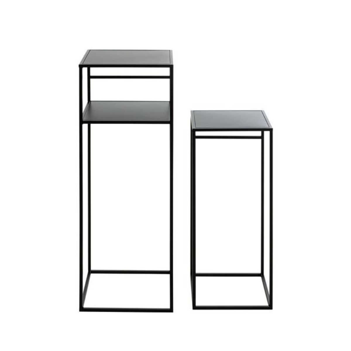 Paris Prix Lot de 2 Tables d'Appoint Design  Mino  85cm Noir