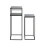 Voir la diapositive 3 : Paris Prix Lot de 2 Tables d'Appoint Design  Mino  85cm Noir
