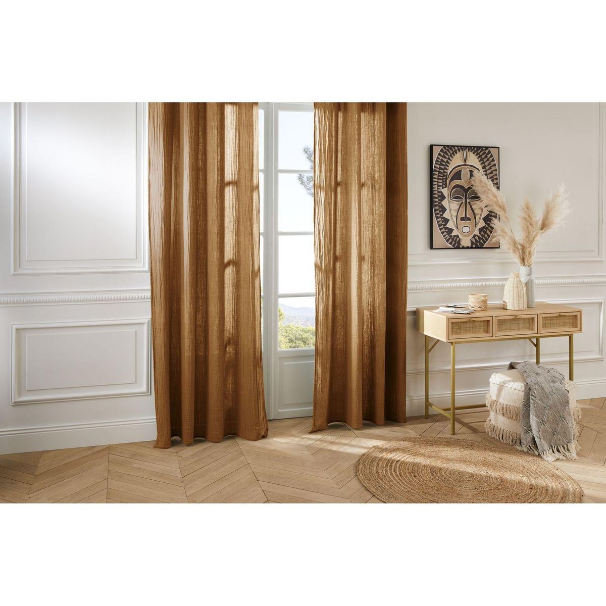 ATMOSPHERA Rideau en gaze de coton JAMANA