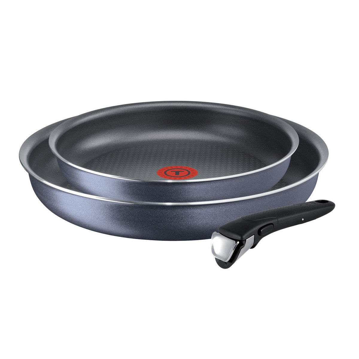 TEFAL Lot de 2 poêles ÉLÉGANCE 24/28 cm + poignée INGENIO