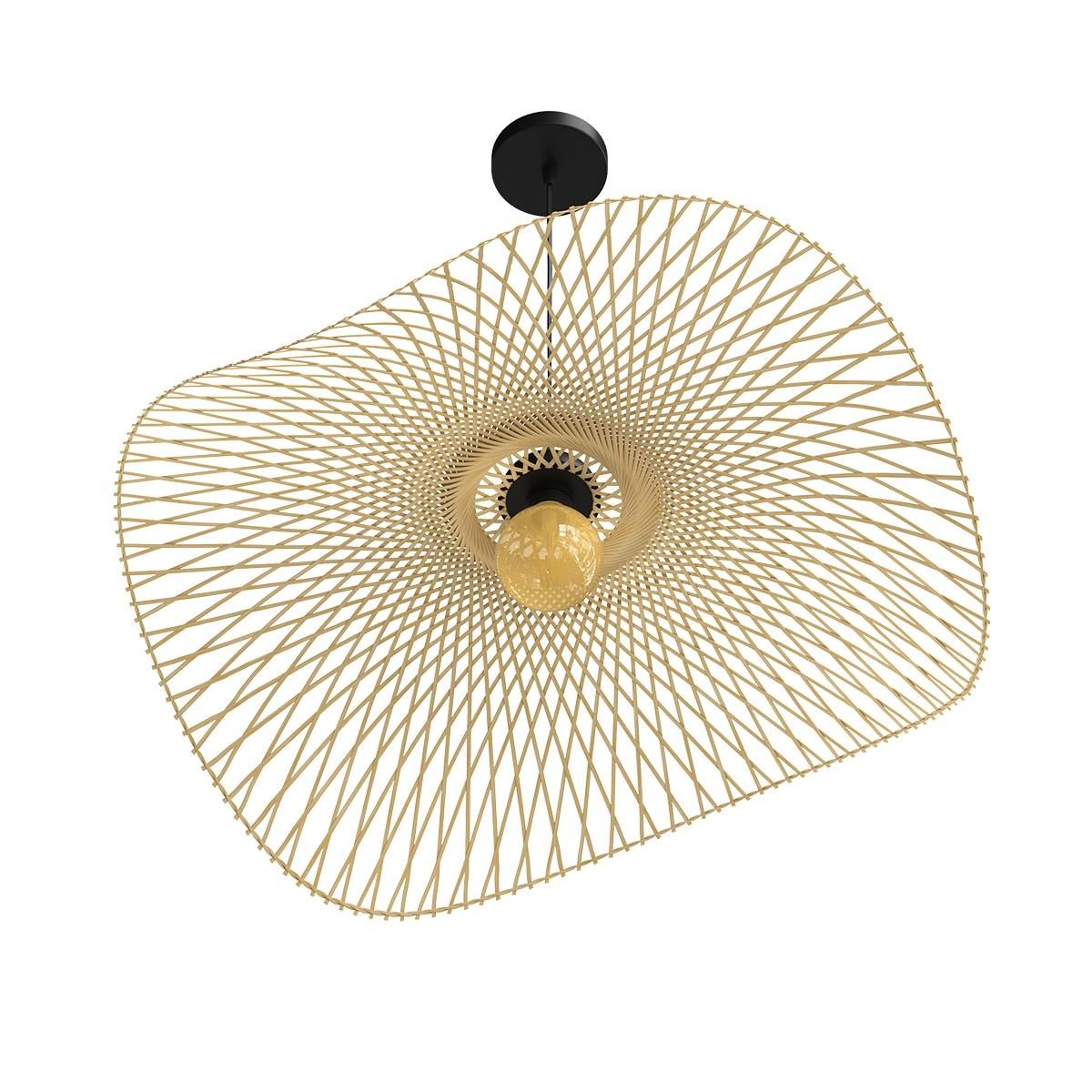 Rendez vous déco Suspension D75 cm en bambou avec fil noir - Jipi