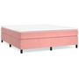 Voir la diapositive 2 : VIDAXL Cadre de lit sans matelas rose 200x200 cm velours