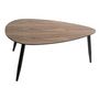 Voir la diapositive 4 : ATMOSPHERA Duo de table basses en MDF effet bois de Noyer - Marron