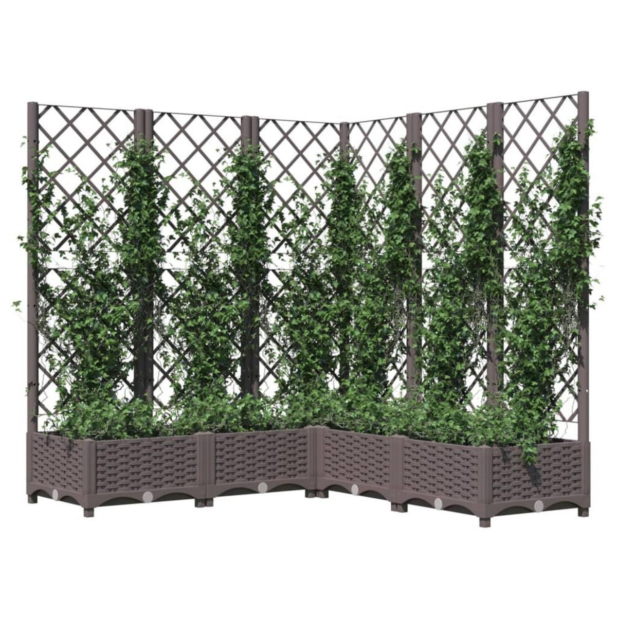 VIDAXL Jardiniere avec treillis Marron 120x120x121,5 cm PP