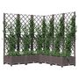 Voir la diapositive 3 : VIDAXL Jardiniere avec treillis Marron 120x120x121,5 cm PP