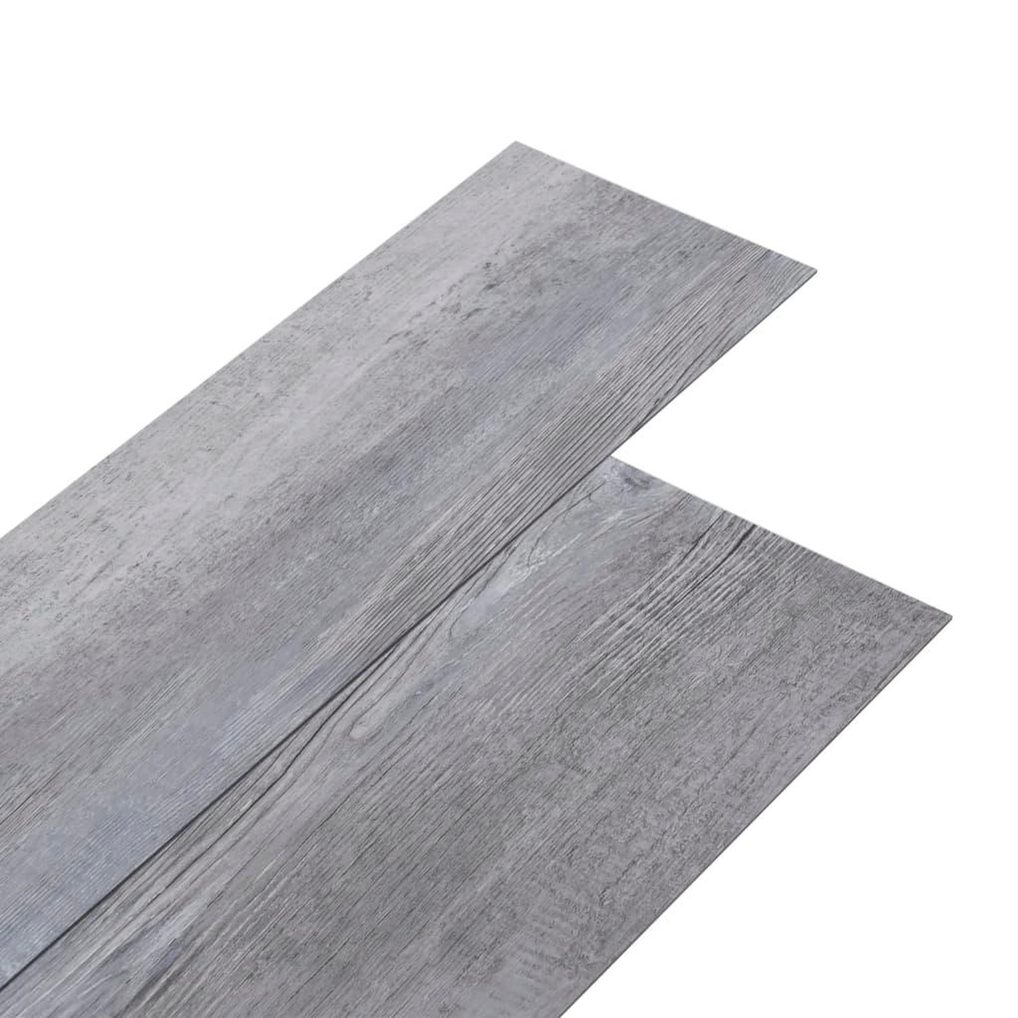 Voir la diapositive 2 : VIDAXL Dalles de plancher PVC 5,02 m^2 2 mm autoadhesif gris bois mat