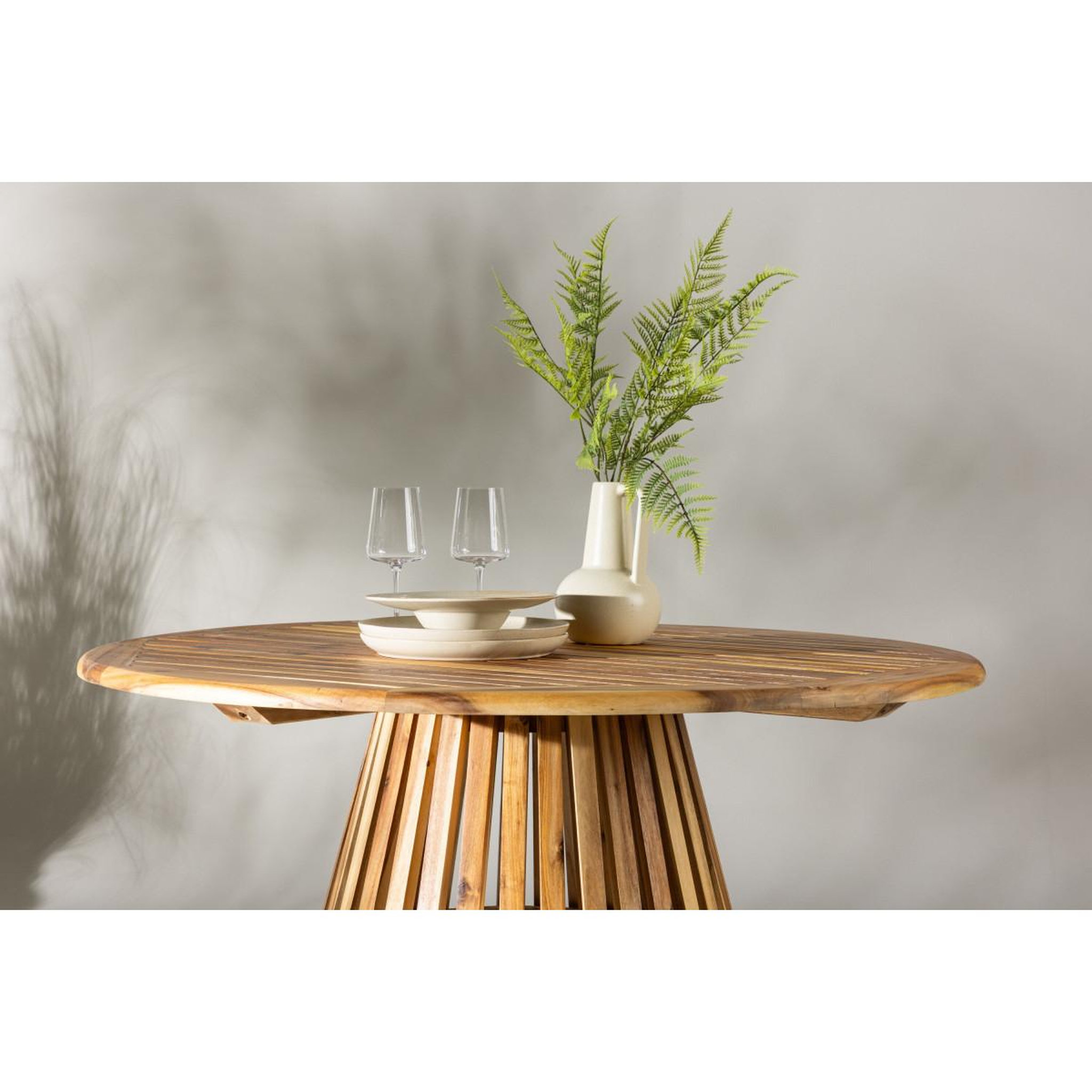 Voir la diapositive 6 : Paris Prix Table de jardin ronde en bois  lumpur  120cm naturel