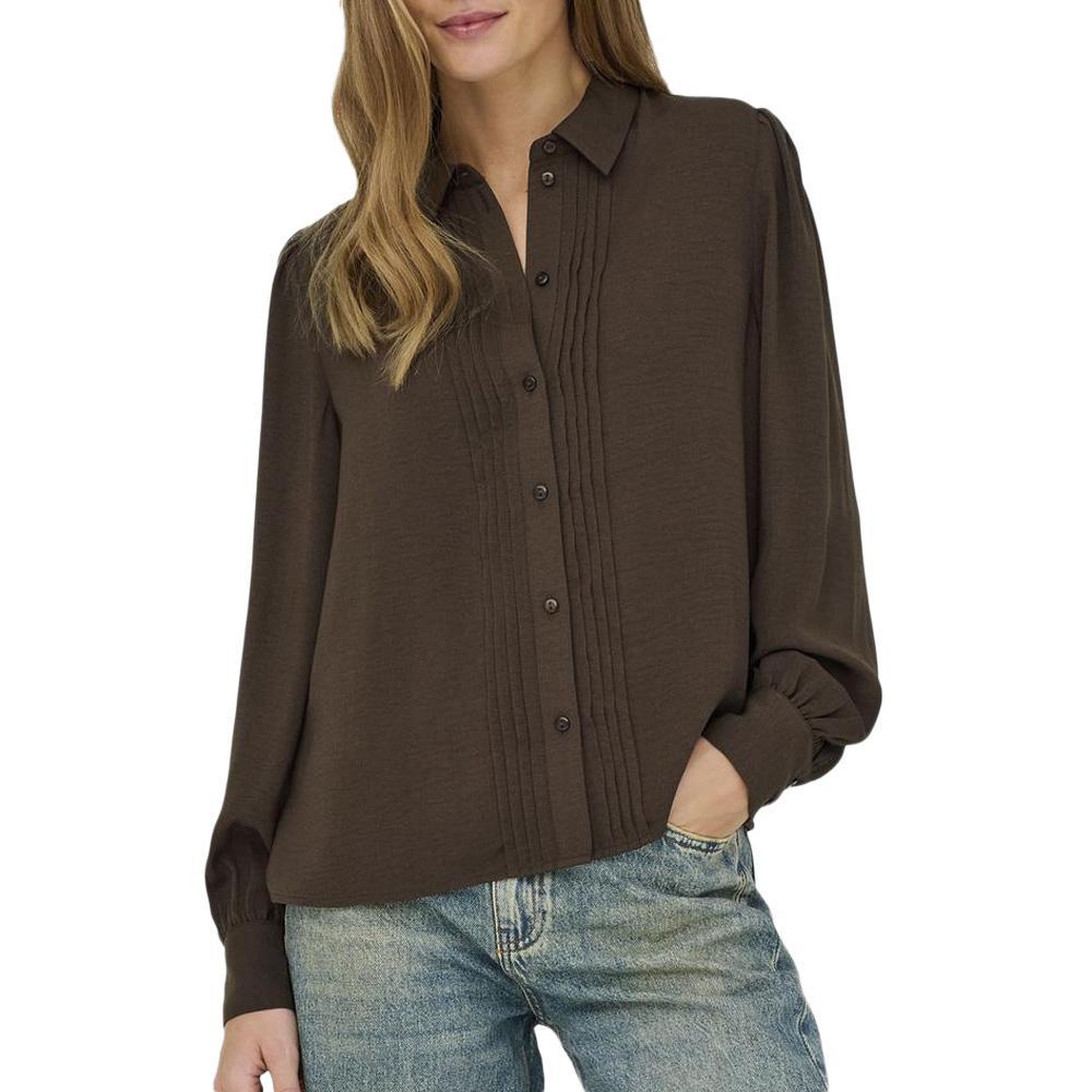 JACQUELINE DE YONG Blouse Marron Femme JDY Diego. Coloris disponibles : Marron