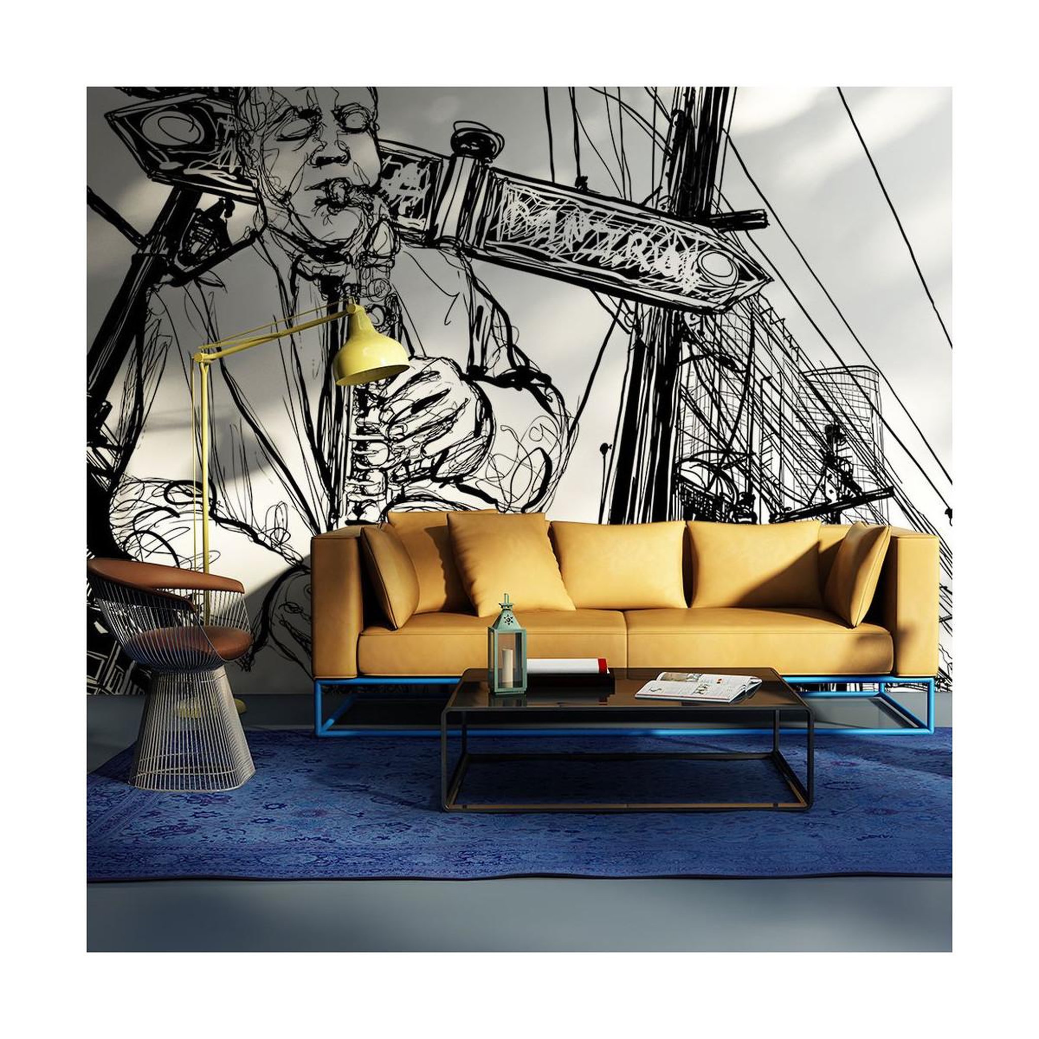 Paris Prix Papier peint  saxophone recital on broadway ii  270x450cm