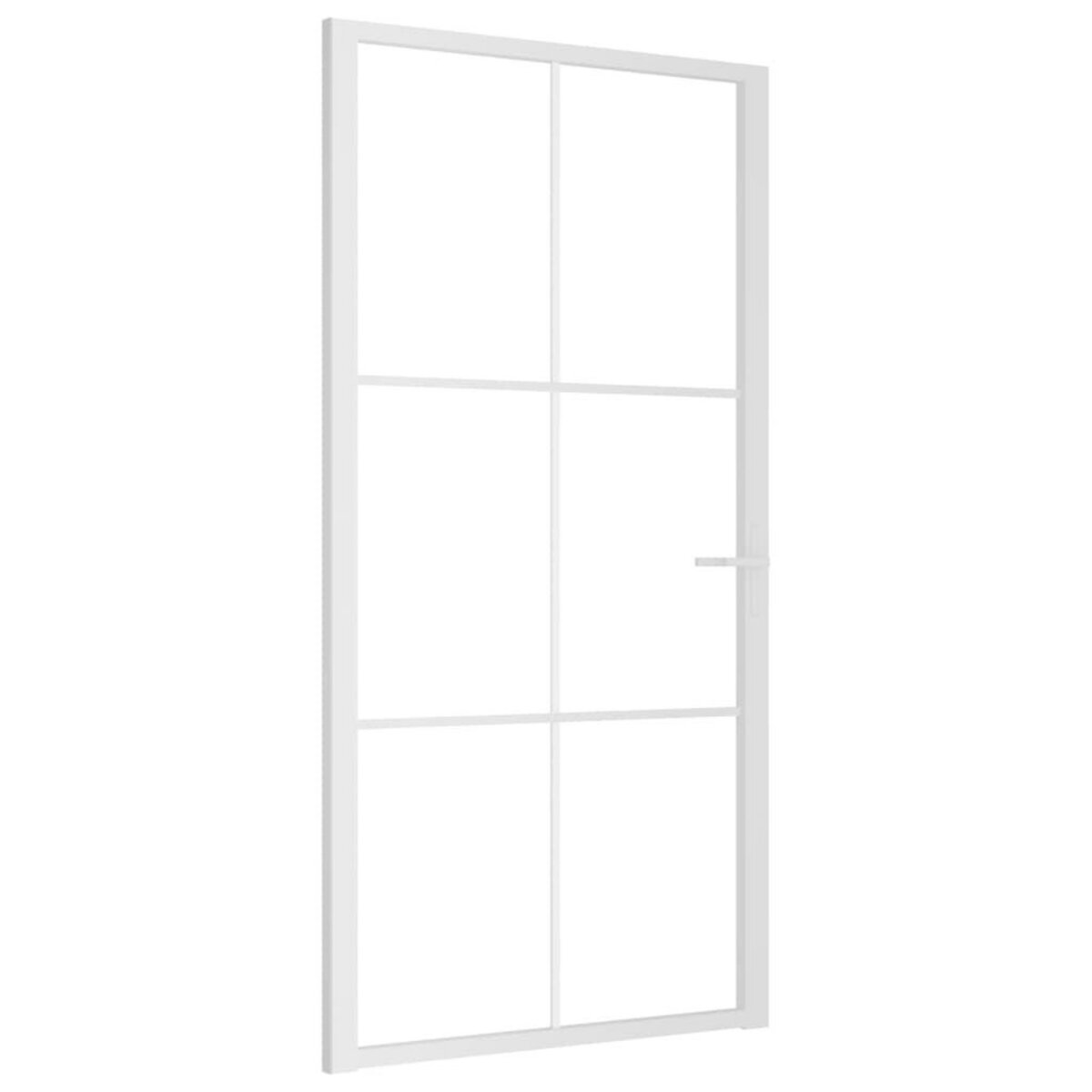 VIDAXL Porte interieure 102,5x201,5 cm Blanc Verre ESG et aluminium