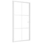 Voir la diapositive 2 : VIDAXL Porte interieure 102,5x201,5 cm Blanc Verre ESG et aluminium