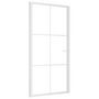 Voir la diapositive 2 : VIDAXL Porte interieure 102,5x201,5 cm Blanc Verre ESG et aluminium