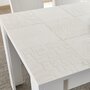KASALINEA Table avec rallonge 140 cm blanc laqué design NERINA-L 185 x P 90 x H 79 cm- Blanc
