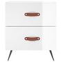 Voir la diapositive 4 : VIDAXL Table de chevet blanc brillant 40x35x47,5 cm bois d'ingenierie