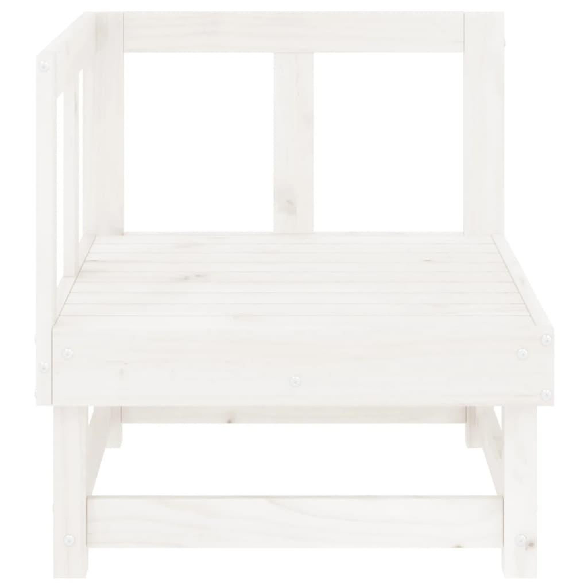 Voir la diapositive 4 : VIDAXL Canapes d'angle de jardin 2 pcs blanc bois de pin massif