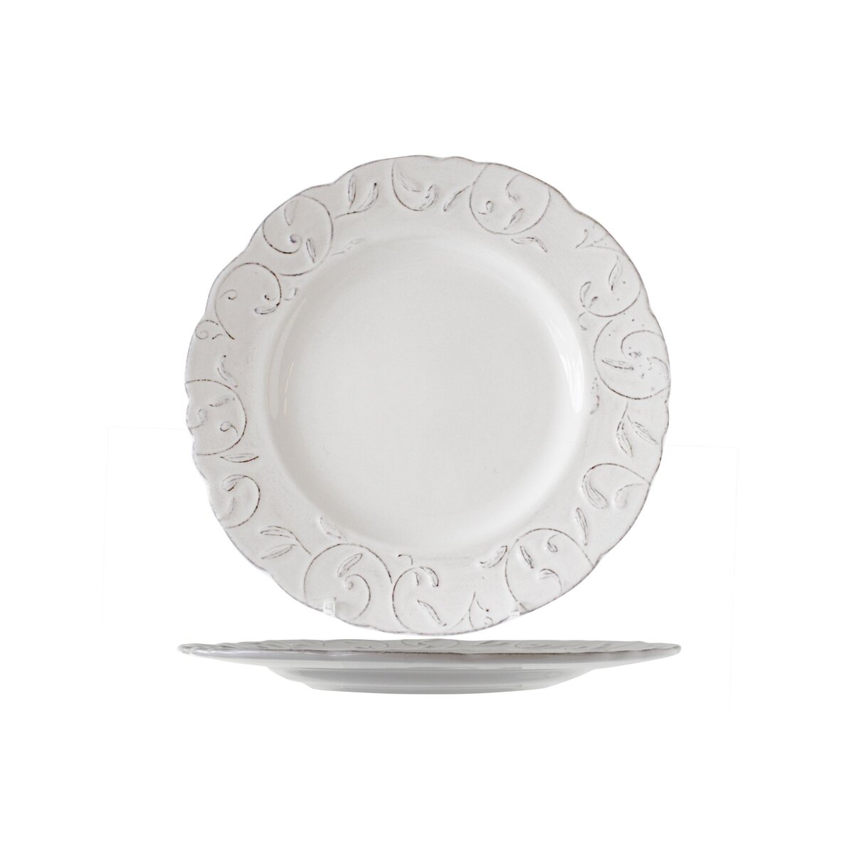 Cosy&Trendy Lot de 6 assiettes plates FESTON CREAM 28 cm