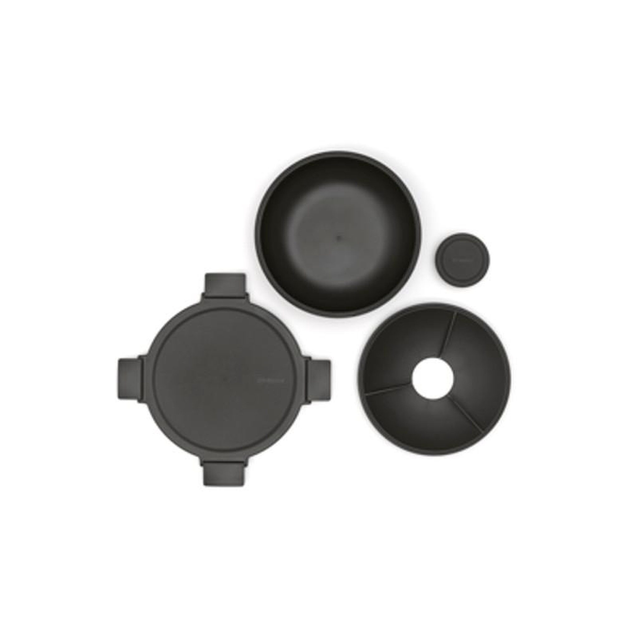Voir la diapositive 4 : BRABANTIA Conservation des aliments Brabantia Make & Take Boîte a salade Ronde, 1.3L Dark Grey