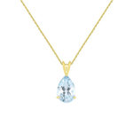 L'ATELIER D'AZUR Collier - Pendentif Or Jaune Topaze Bleue Goutte - Femme