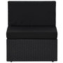 Voir la diapositive 3 : VIDAXL Salon de jardin 6 pcs avec coussins Noir Resine tressee