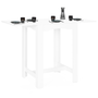 Voir la diapositive 1 : ID MARKET Table haute de bar extensible DONA 2 à 4 personnes blanche 65-130 cm