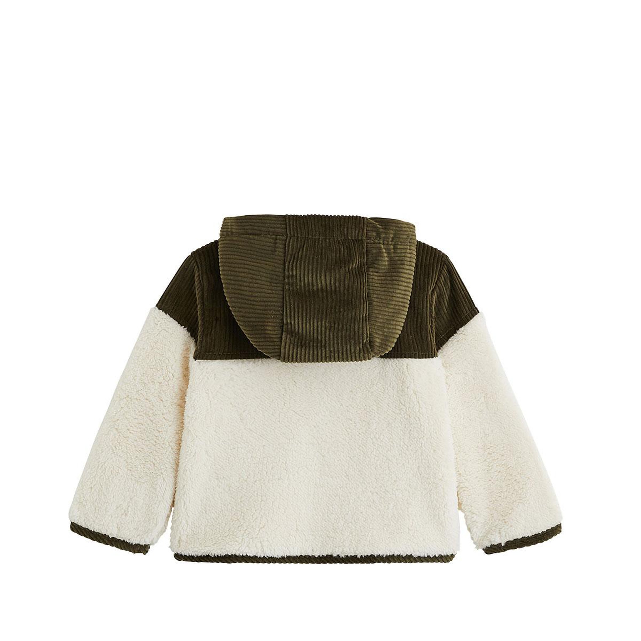 Voir la diapositive 2 : PETIT BEGUIN Veste enfant intérieur polaire avec capuche ginkgo