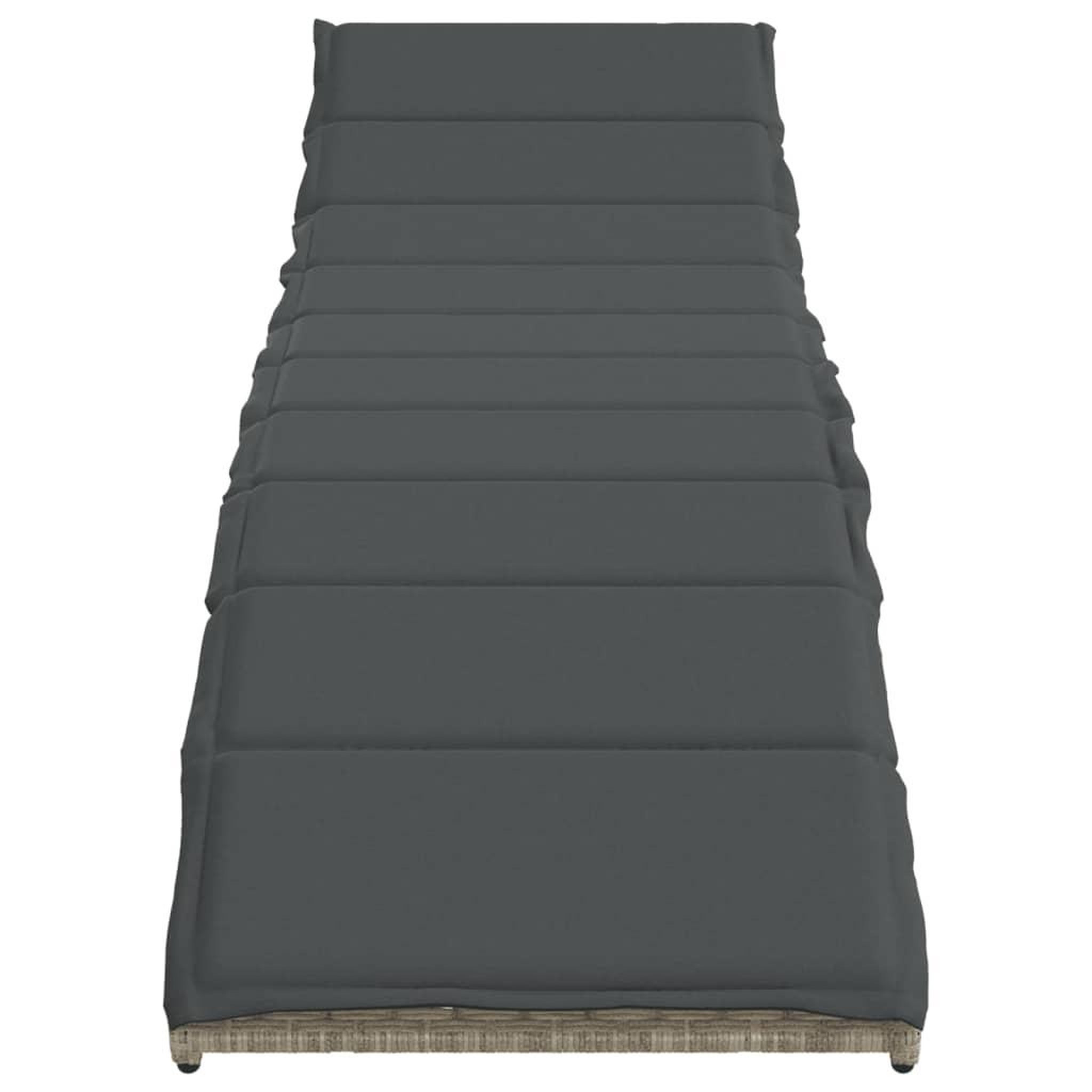 Voir la diapositive 4 : VIDAXL Chaises longues lot de 2 et coussins gris clair resine tressee
