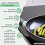 Voir la diapositive 3 : Fackelmann Batterie de cuisine avec 4 poêles 16/20/24/28 cm et 3 casseroles 16/18/20 cm et 5 ustensiles de cuisine Fackelmann Brandao Océan