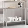 Voir la diapositive 1 : VIDAXL Table de travail de cuisine avec etagere 110x55x120 cm inox