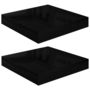 Voir la diapositive 2 : VIDAXL Etagere murale flottante 2 pcs Noir brillant 23x23,5x3,8 cm MDF