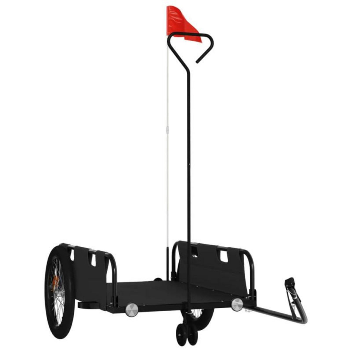 VIDAXL Remorque de vélo noir tissu oxford et fer