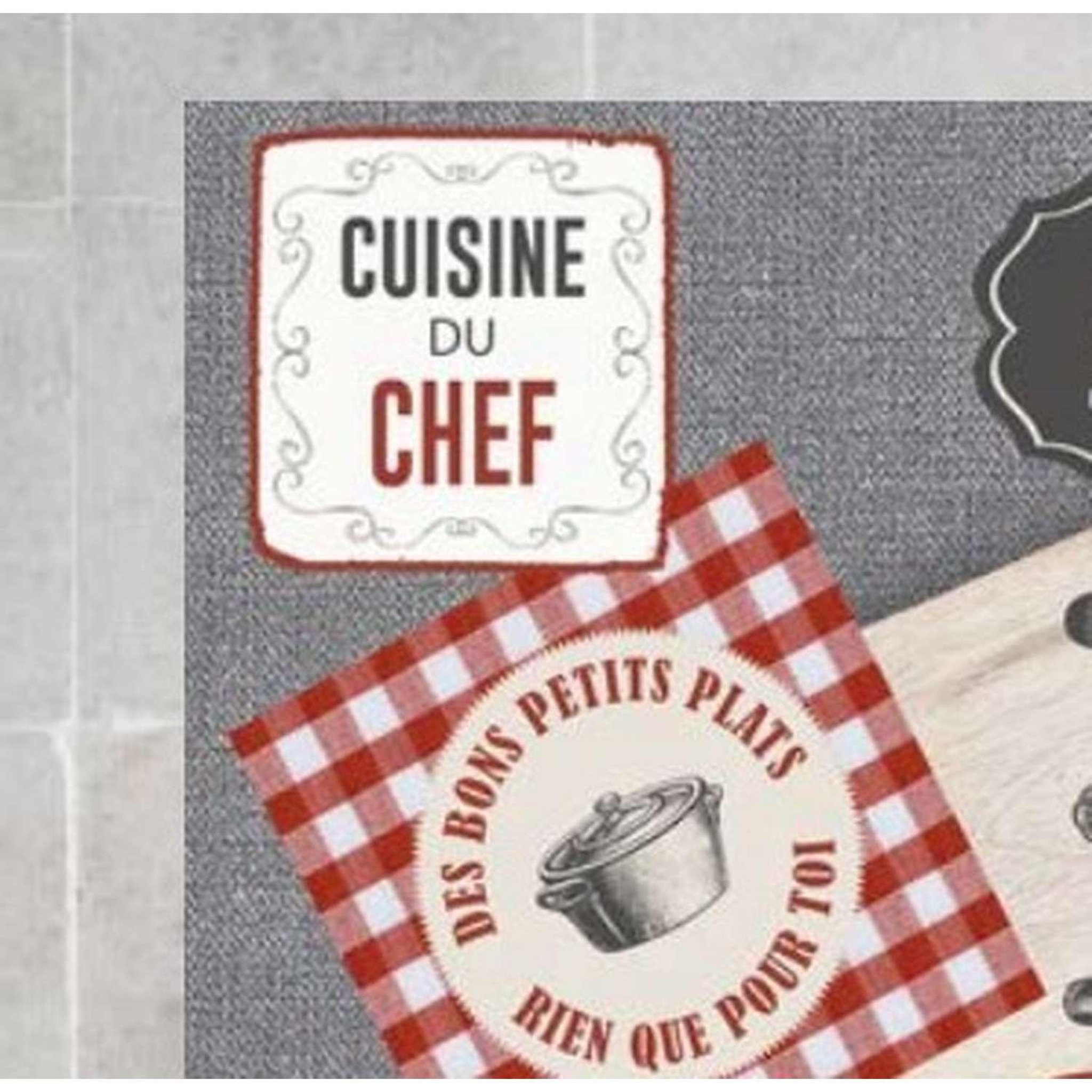 Voir la diapositive 3 : HABITABLE Tapis must en velours imprimé cuisine