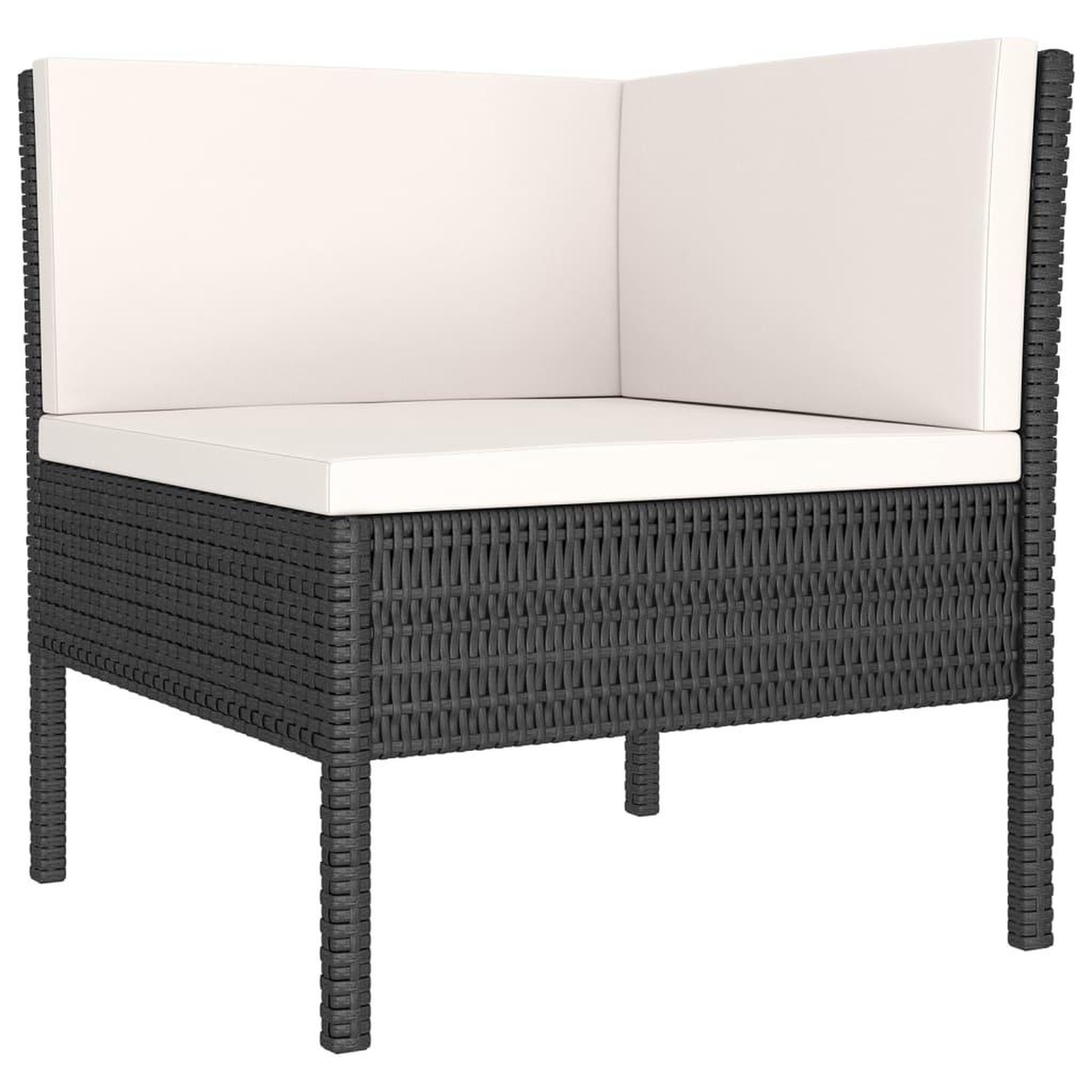 Voir la diapositive 5 : VIDAXL Salon de jardin 5 pcs avec coussins resine tressee noir