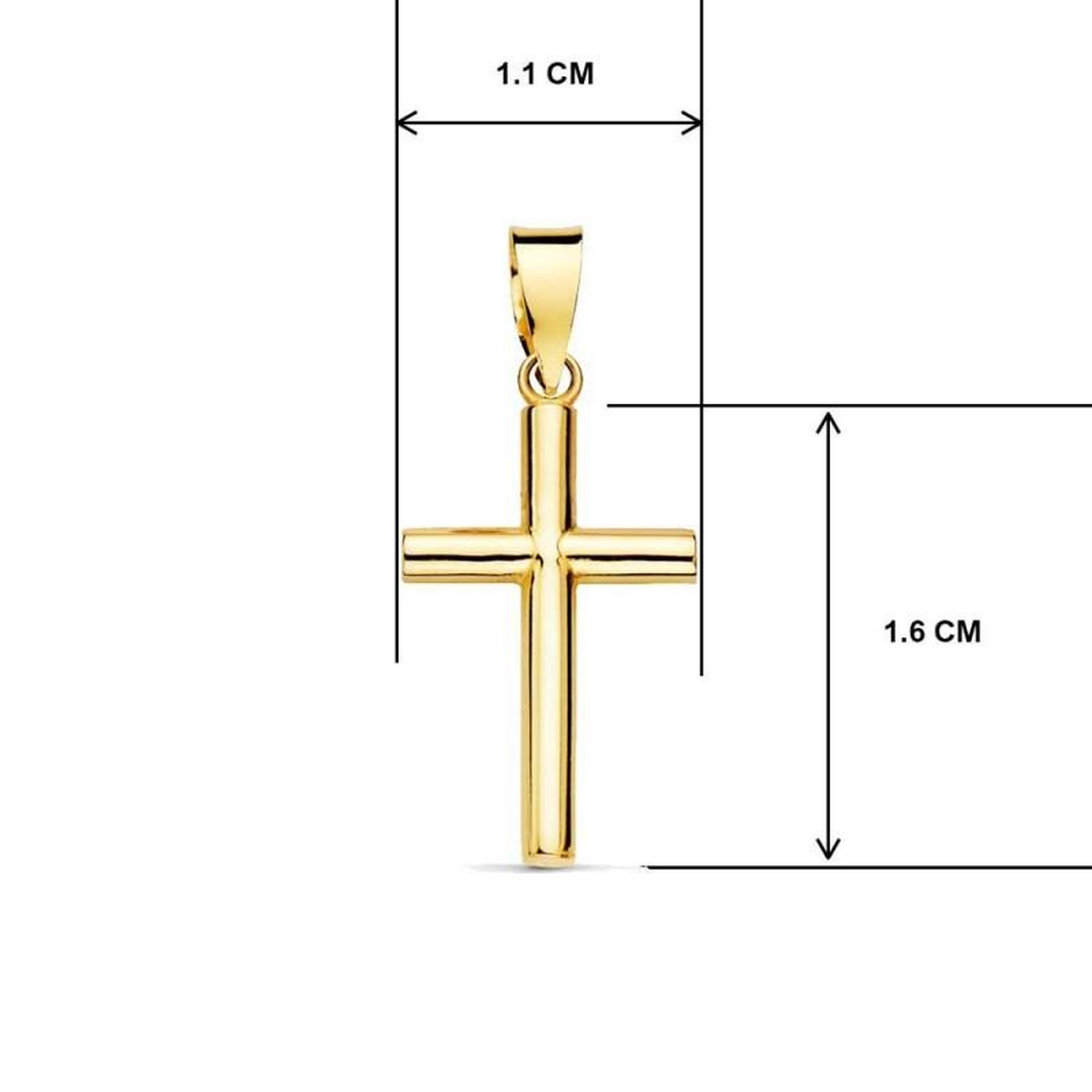 Voir la diapositive 5 : L'ATELIER D'AZUR Collier - Médaille Croix Or 18 Carats 750/000 Jaune - Chaine Dorée