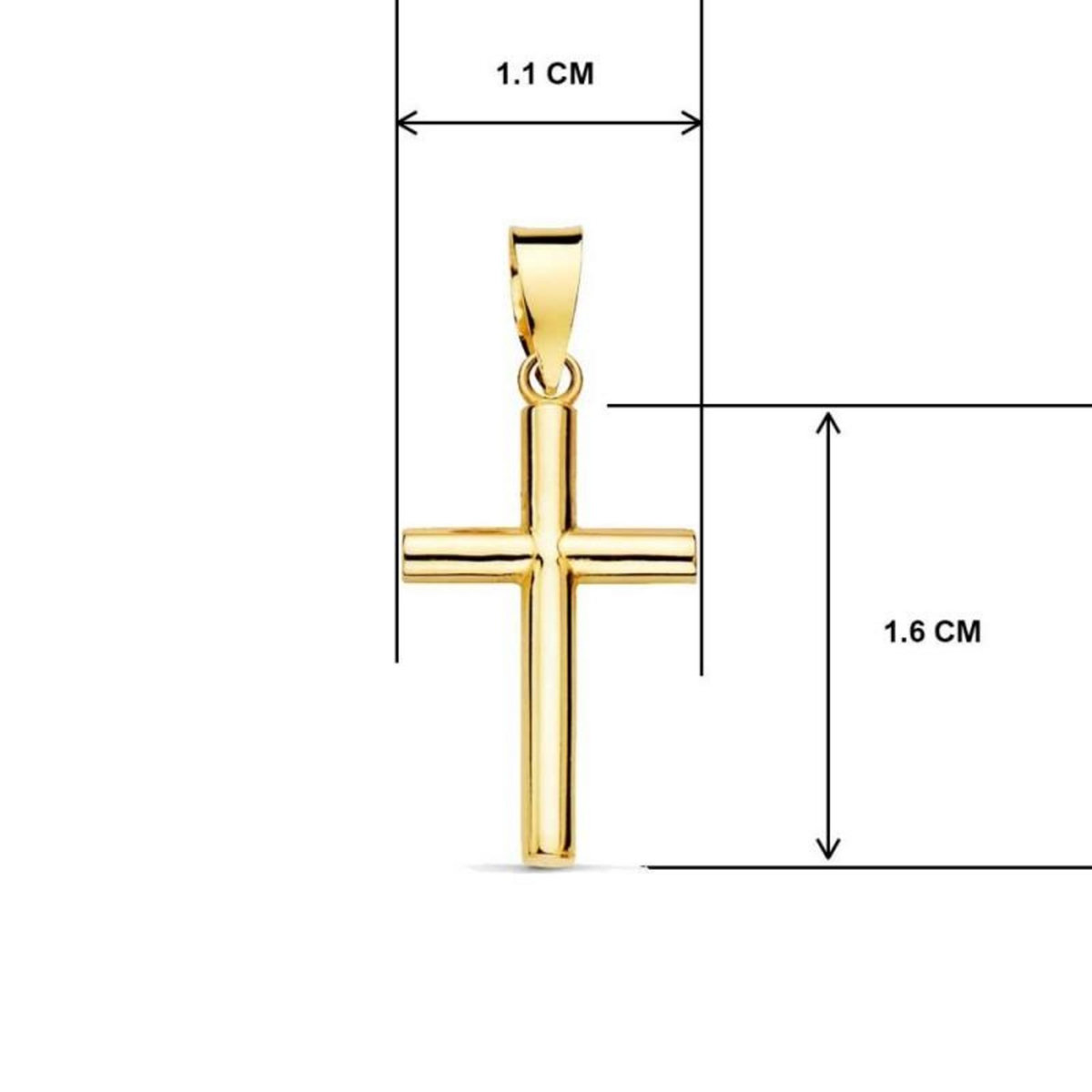 L'ATELIER D'AZUR Collier - Médaille Croix Or 18 Carats 750/000 Jaune - Chaine Dorée