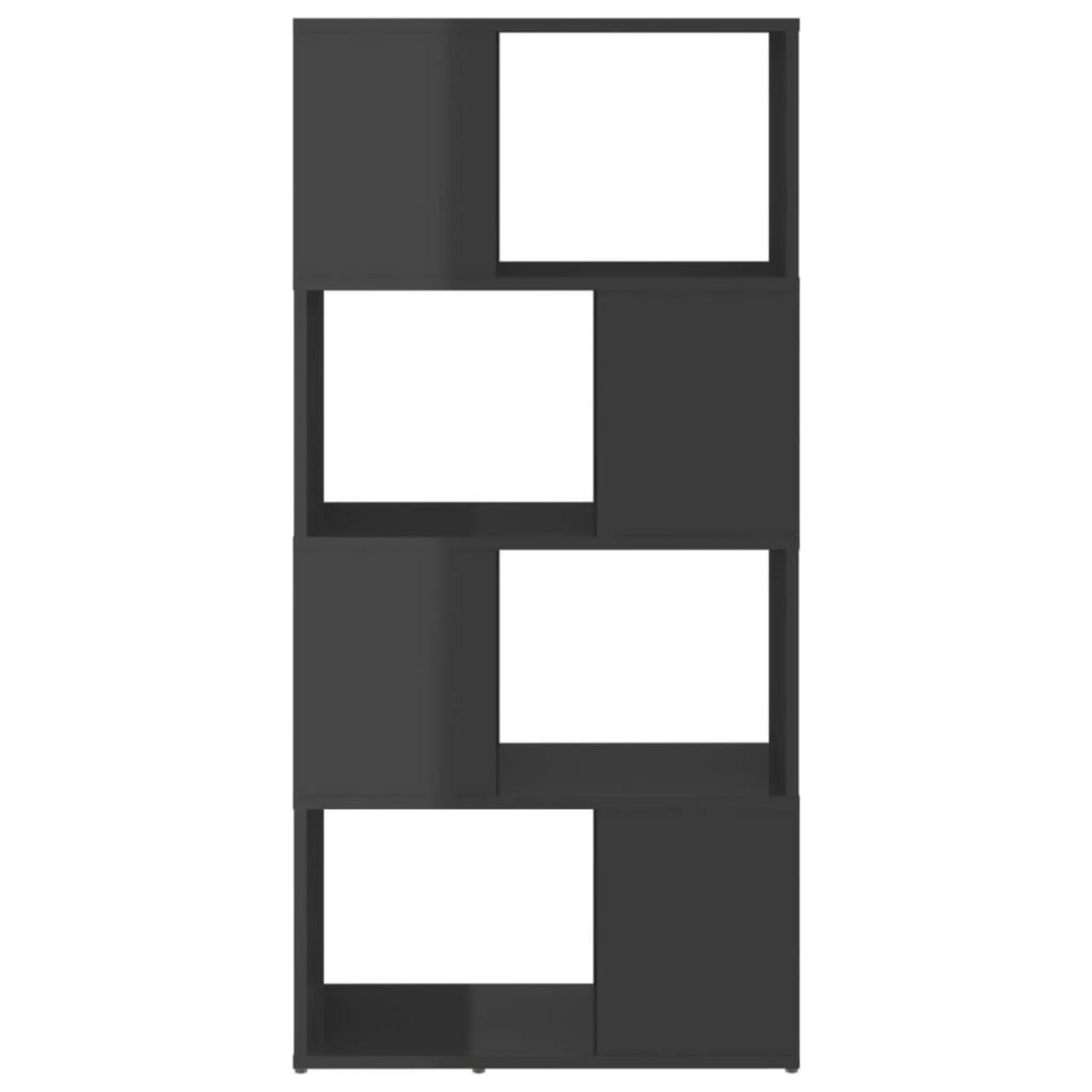 VIDAXL Bibliotheque/Separateur de piece Gris brillant Bois ingenierie