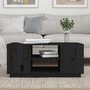 Voir la diapositive 3 : VIDAXL Table basse Noir 90x49x40,5 cm Bois massif de pin