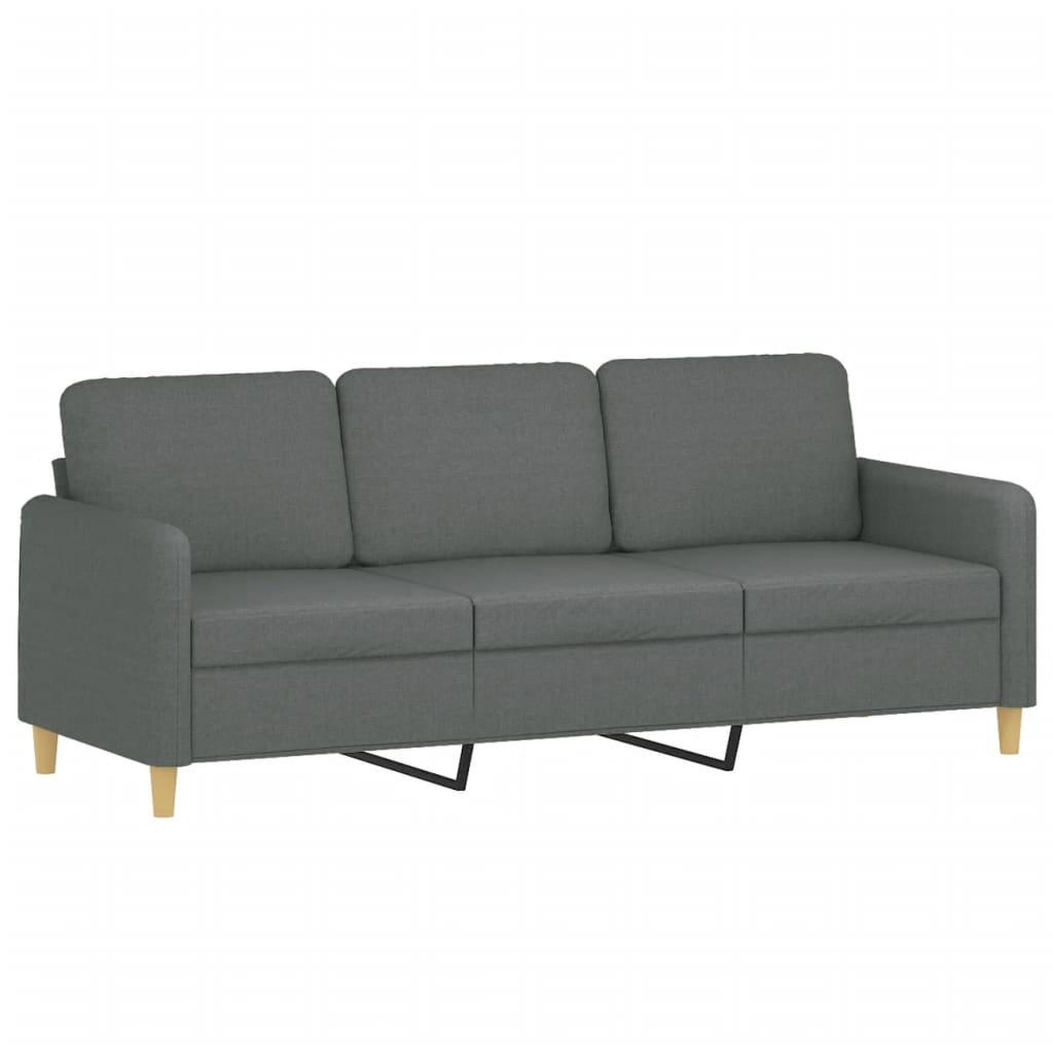 Voir la diapositive 4 : VIDAXL Ensemble de canapes 2 pcs coussins gris fonce tissu