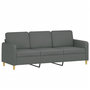 Voir la diapositive 4 : VIDAXL Ensemble de canapes 2 pcs coussins gris fonce tissu